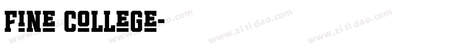 Fine College字体转换